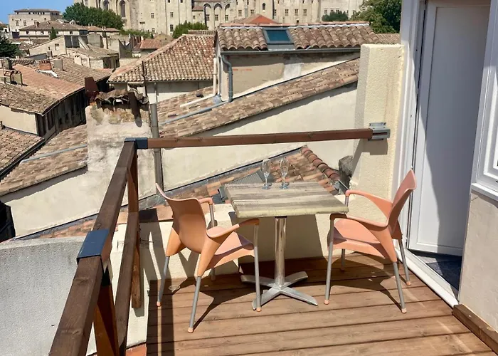 Le Toit D\'Avignon - Intra-Muros - Terrasse Vue Palais Des Papes - Ideal Festival - Climatisation - Wifi